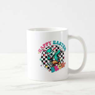 Caneca De Café Feliz Páscoa Bruh Dabbing Coelho Caça ao Ovo Crian