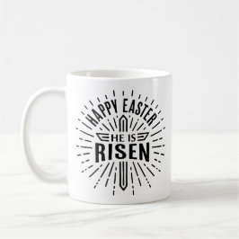 Caneca De Café Feliz Páscoa Ele ressuscitou