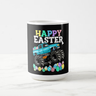 Caneca De Café Feliz Páscoa Monster Truck Ovos de Páscoa