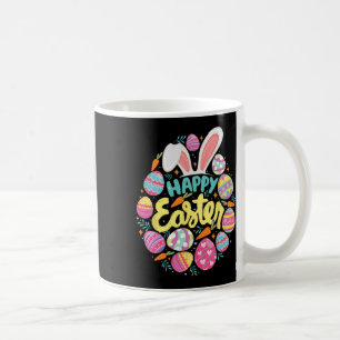 Caneca De Café Feliz Páscoa - Ovos Coloridos Caça ao Ovo Jesus Cr