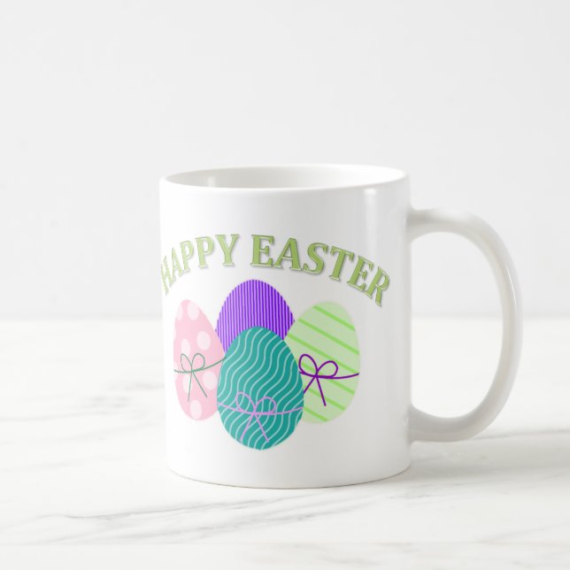 Caneca De Café Feliz Páscoa Ovos da Páscoa fofos (Direita)