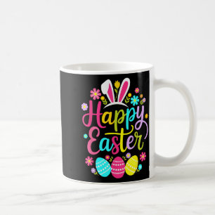 Caneca De Café Feliz Páscoa Preppy Coquette Laço Ovo Coelho Mulhe