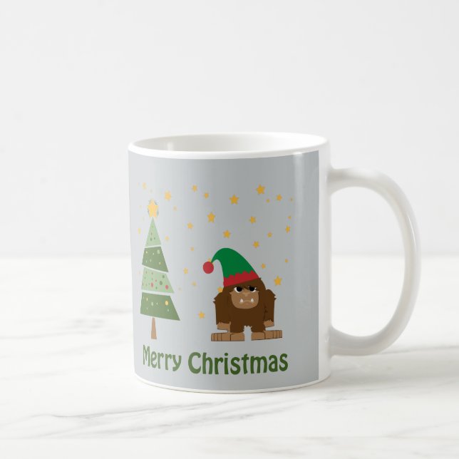 Caneca De Café Feliz Pé Grande de Natal (Direita)