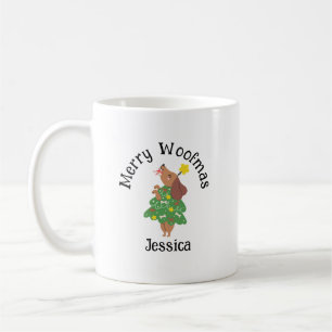 Caneca De Café Feliz personalizada Woofmas Mug - Mãe de cão e Nat