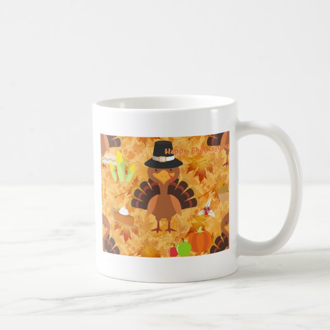 Caneca De Café feliz peru de ação de graças (Direita)