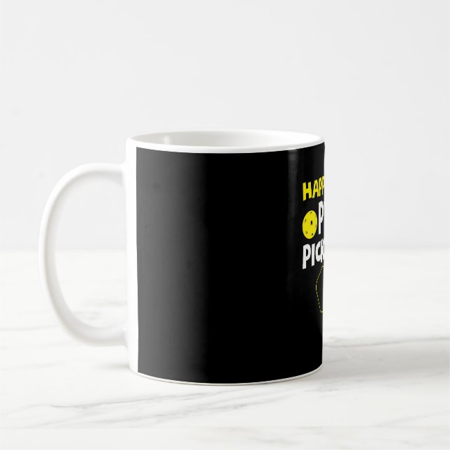 Caneca De Café Feliz Pessoas Jogam Pickleball (Esquerda)