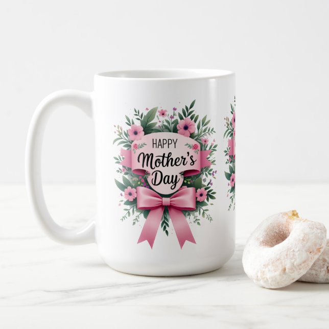Caneca De Café Feliz presente de Dia de as mães (Com Donut)
