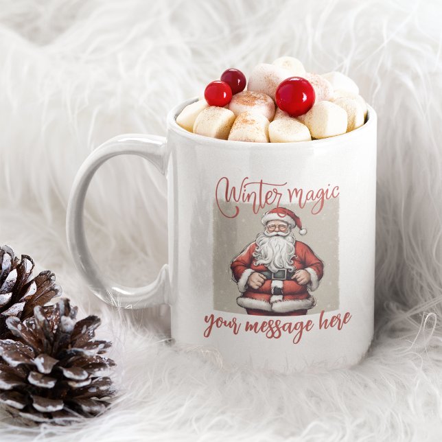 Caneca De Café Feliz presente personalizado de café de Natal Mug (Merry Christmas Coffee Mug Personalized Gift)