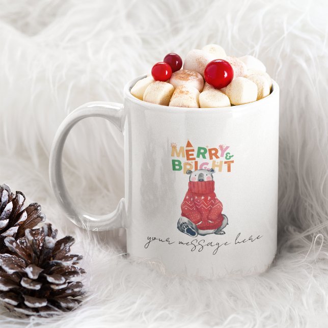 Caneca De Café Feliz presente personalizado de café de Natal Mug (Merry Christmas Coffee Mug Personalized Gift)