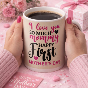 Caneca De Café Feliz Primeiro Dia das Mães 