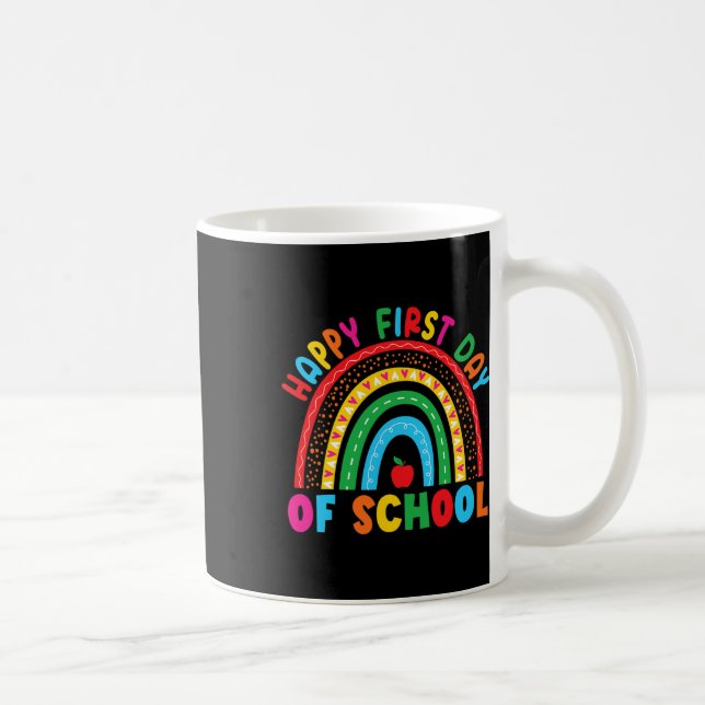 Caneca De Café Feliz Primeiro Dia De Aula Professor De Volta à Es (Direita)