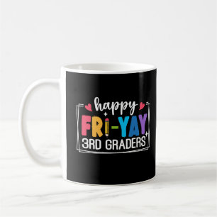Caneca De Café Feliz Professor Feliz Fri-Yay 3º Grades Engraçado