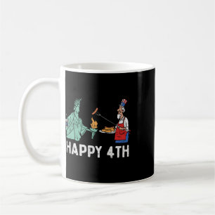 Caneca De Café Feliz Quatro Estátua da Liberdade Tio Sam Divertid
