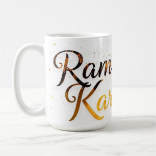 Caneca De Café Feliz Ramadan Mubarak Ramadan Kareem Dourado Muçul