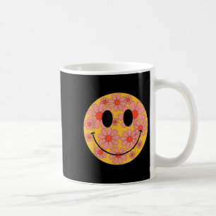 Caneca De Café Feliz Retro Daisy Smile Face Cara Com Homens Estét