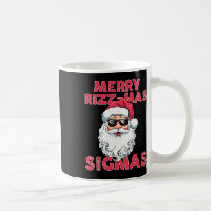 Caneca De Café Feliz Rizz Mas Sigmas Engraçado Papai Noel Natal
