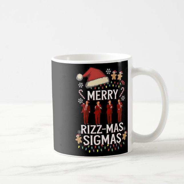 Caneca De Café Feliz Rizz Mas Sigmas Gen Alpha Trump Natal Pj (Direita)
