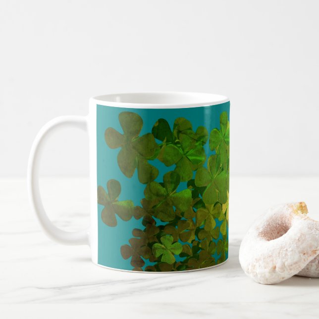 Caneca De Café Feliz Rua. Dia de Patrick, envergonhados irlandese (Com Donut)