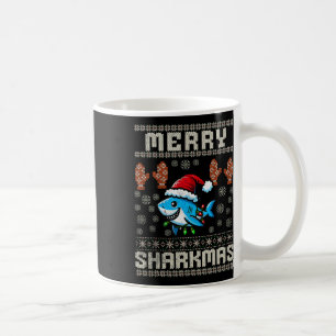 Caneca De Café Feliz Sharkmas Natal Ugly Xmas Kids Shar