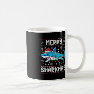 Caneca De Café Feliz Sharkmas Sharkmas Papais noeis de Natal Feia