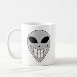 Caneca De Café Feliz Sorriso de Alienígena Dente Ciência Cósmica 