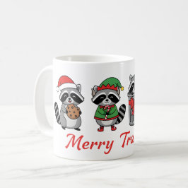 Caneca De Café Feliz Trashmas – Guaxinins Engraçados de Natal