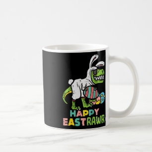 Caneca De Café Feliz Trex Páscoa Coelho Ovo Dinossauro Divertido