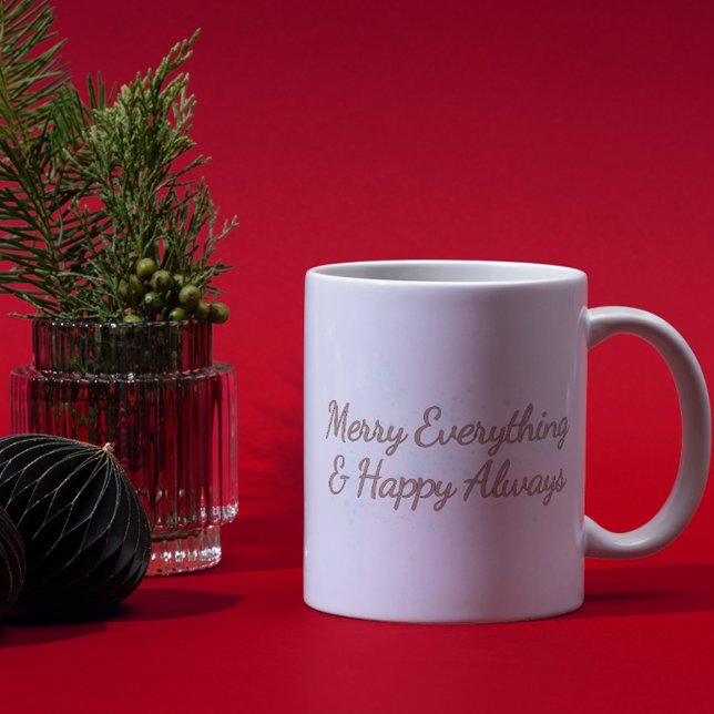Caneca De Café Feliz Tudo e Feliz Sempre, calor de férias, (Criador carregado)