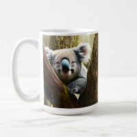 Feliz Urso Australiano Koala Em Árvore, Café Mug