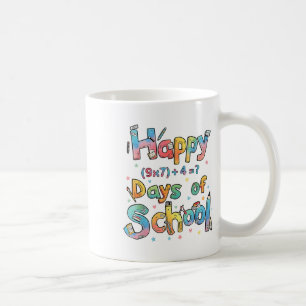 Caneca De Café Felizes 67 Dias De Escola Equação Matemática Profe