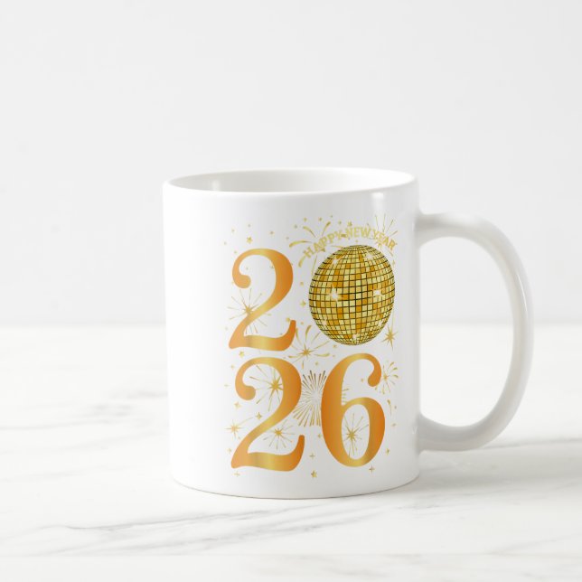 Caneca De Café Felizes anos novos Fireworks 2026 (Direita)