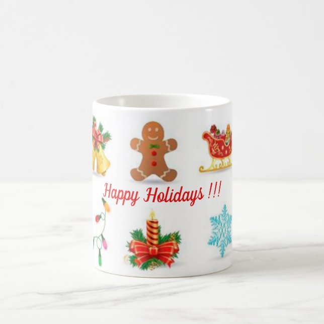 Caneca De Café Felizes Feriados!! Coffee Mug (Centro)