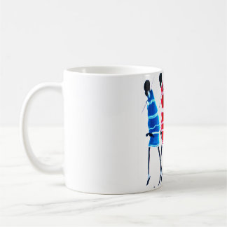 Caneca De Café Felizes Pessoas Maasai Guerreiros Andando Impressã