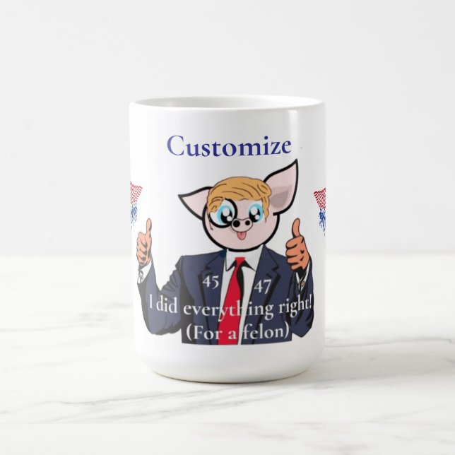 Caneca De Café Felon Presidente Thunder_Cove (Centro)