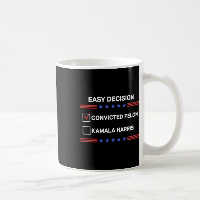 Caneca De Café Felon Vs Kamala Harris Votação Política Presidente (Direita)