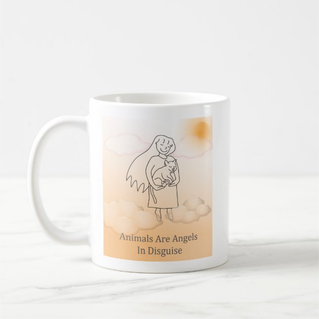 Caneca De Café Felpudo Express® Angel Cat (Esquerda)
