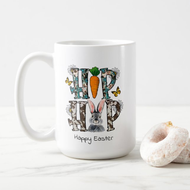 Caneca De Café Felz pascoa (Com Donut)