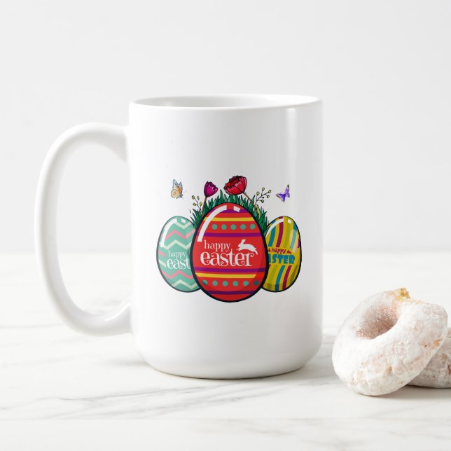Caneca De Café Felz pascoa (Com Donut)