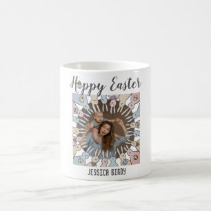 Caneca De Café Felz pascoa amigo, mãe coelhinha da Páscoa e foto