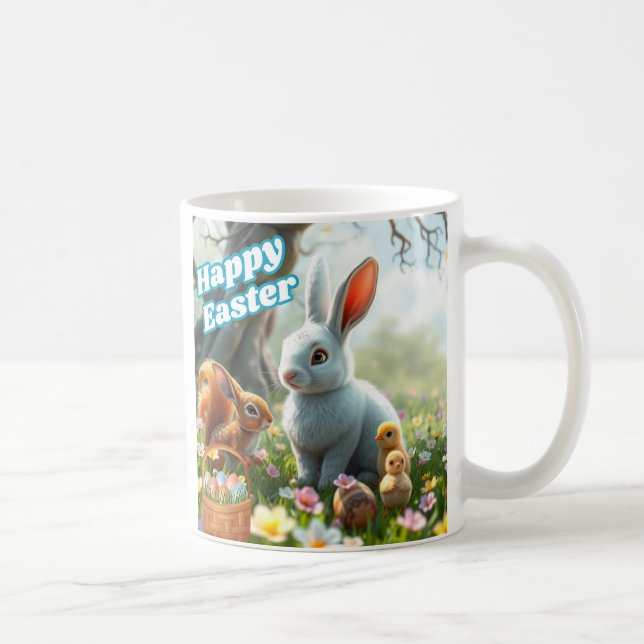 Caneca De Café Felz pascoa Bunny (Direita)