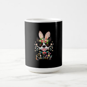 Caneca De Café Felz pascoa Bunny Boston Terrier sobe com leste