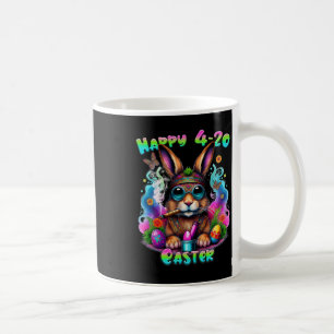 Caneca De Café Felz pascoa Coelho Fumando Semana Engraçado