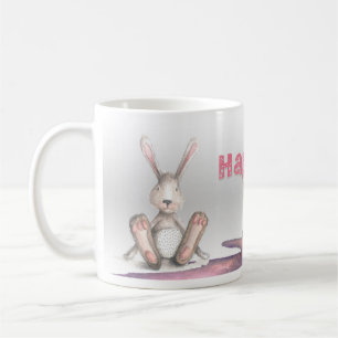 Caneca De Café Felz pascoa com coelho grande