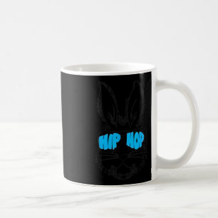 Caneca De Café Felz pascoa De Hip Hop Rosto Coelho Com Pulmões Ho