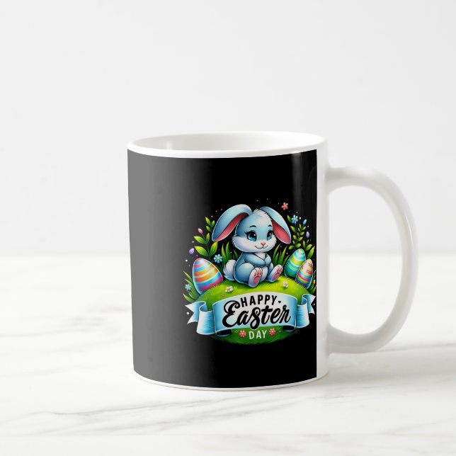 Caneca De Café Felz pascoa Dia Coelhinho Engraçado Páscoa 2024 (Direita)