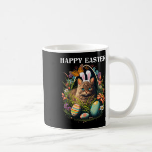 Caneca De Café Felz pascoa Dia Coelho Ovos de Gato Homens Mulhere