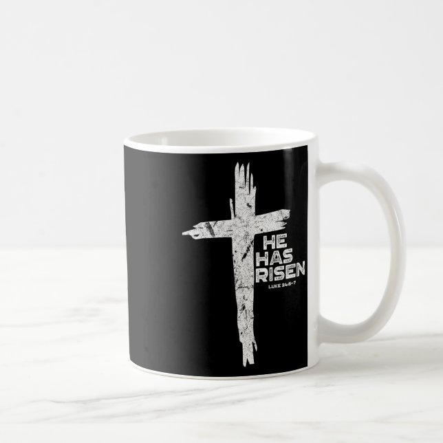 Caneca De Café Felz pascoa Jesus Que Arriscou Cristão Religioso (Direita)