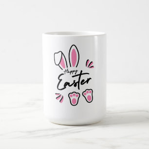 Caneca De Café Felz pascoa (rosa)