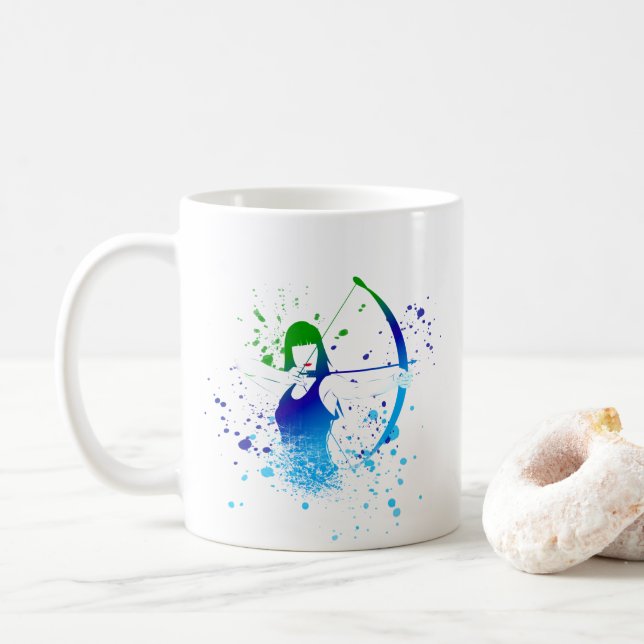 Caneca De Café Female Archer (Com Donut)