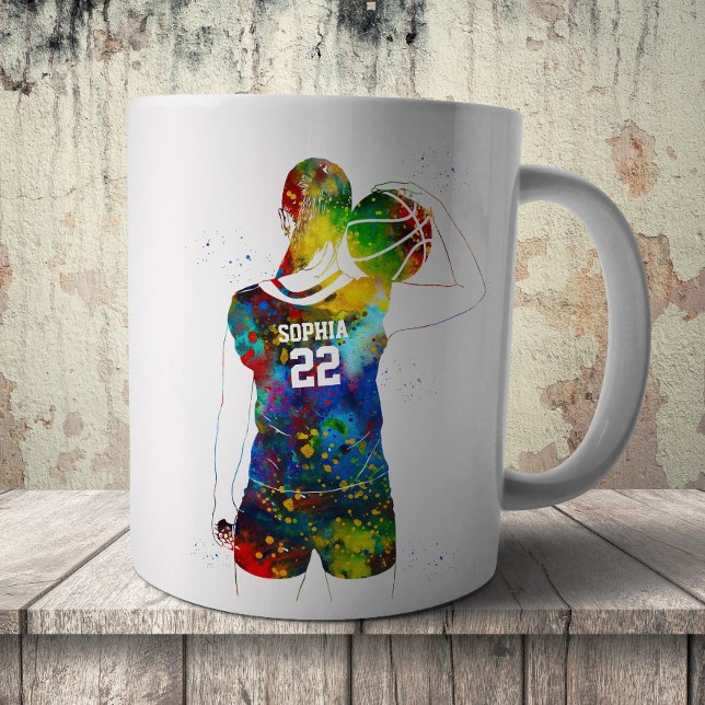 Caneca De Café Female Basketball Player (Criador carregado)